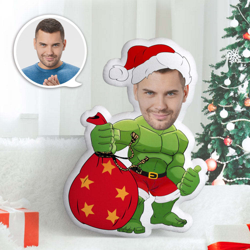 カスタムフェイスピロー パーソナライズされた写真枕 Hulk Minime Pillow Gifts For Christmas -