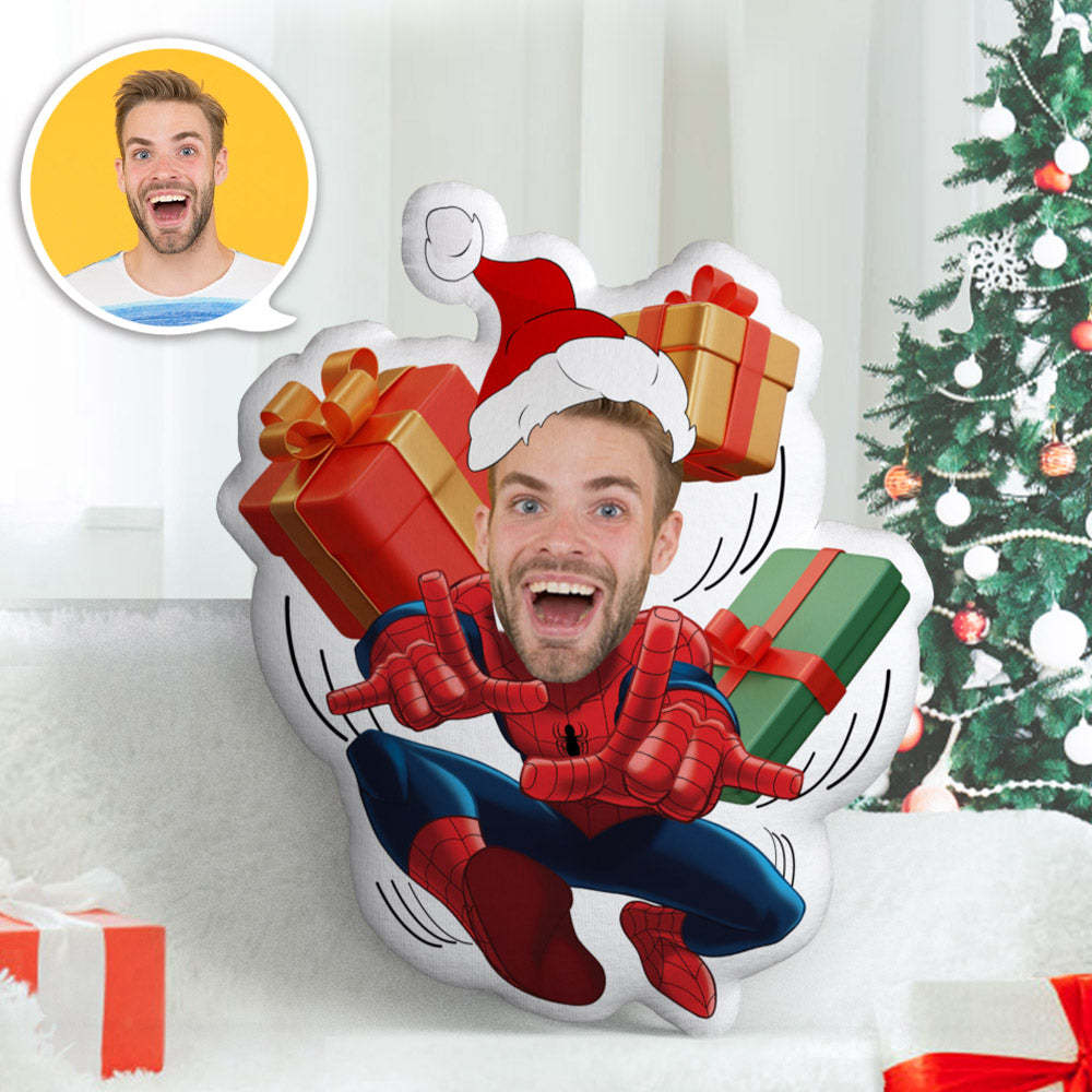 カスタムフェイスピロー パーソナライズされた写真枕 クリスマスギフト スパイダーマン Minime ピローギフト クリスマス用 -
