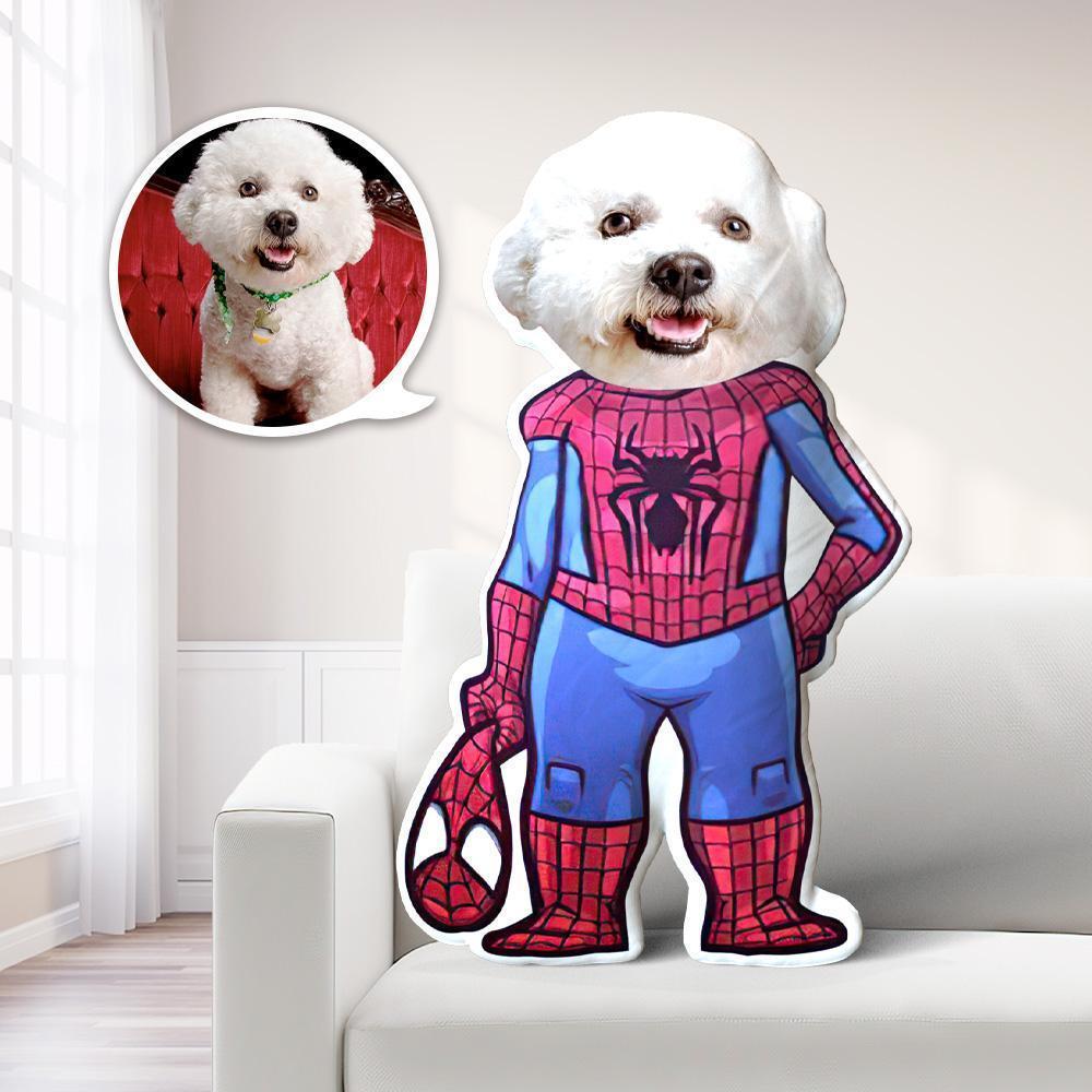 スパイダーマンパーソナライズされた写真の顔の枕カスタムプリントコスチューム人形ミニマムユニークなギフト