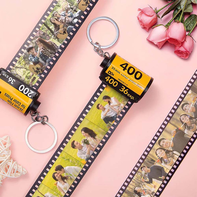 カスタムフィルムロールキーホルダー‐記念日プレゼント写真5 10 15 20