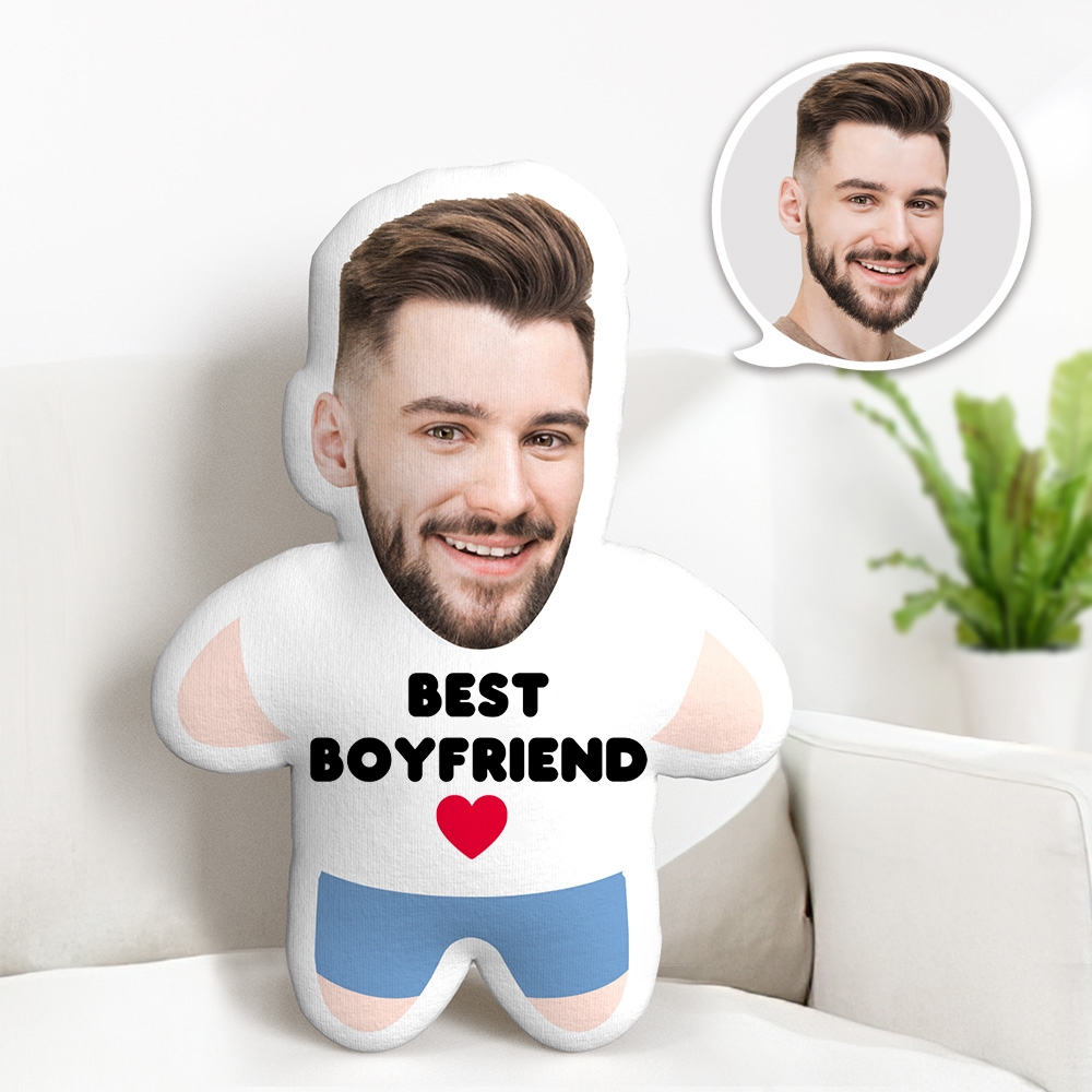 カスタム Minime スローピロー ベストボーイフレンド カスタムフェイスギフト パーソナライズされた写真 Minime 枕 - 