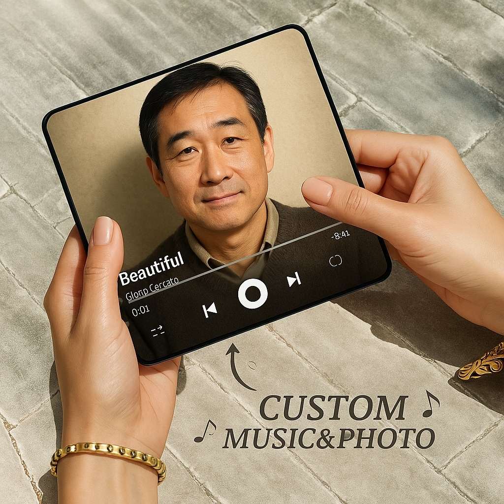 父の日の贈り物パーソナライズされたフォトアルバム冷蔵庫用マグネット音楽壁写真ステッカー