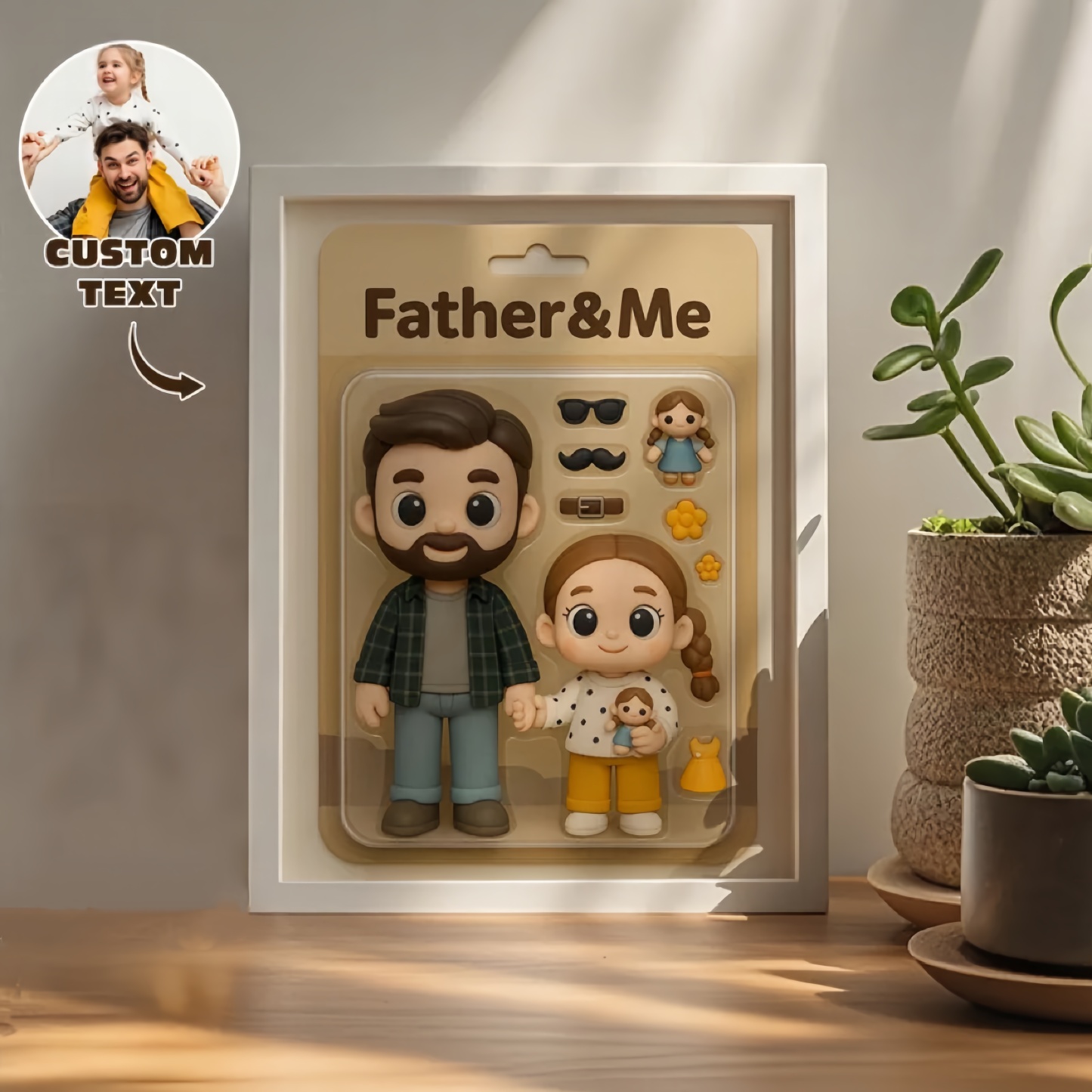 カスタムアクションフィギュアポートレート | パーソナライズされたおもちゃ箱アート | カスタムフォトフレームデコレーション