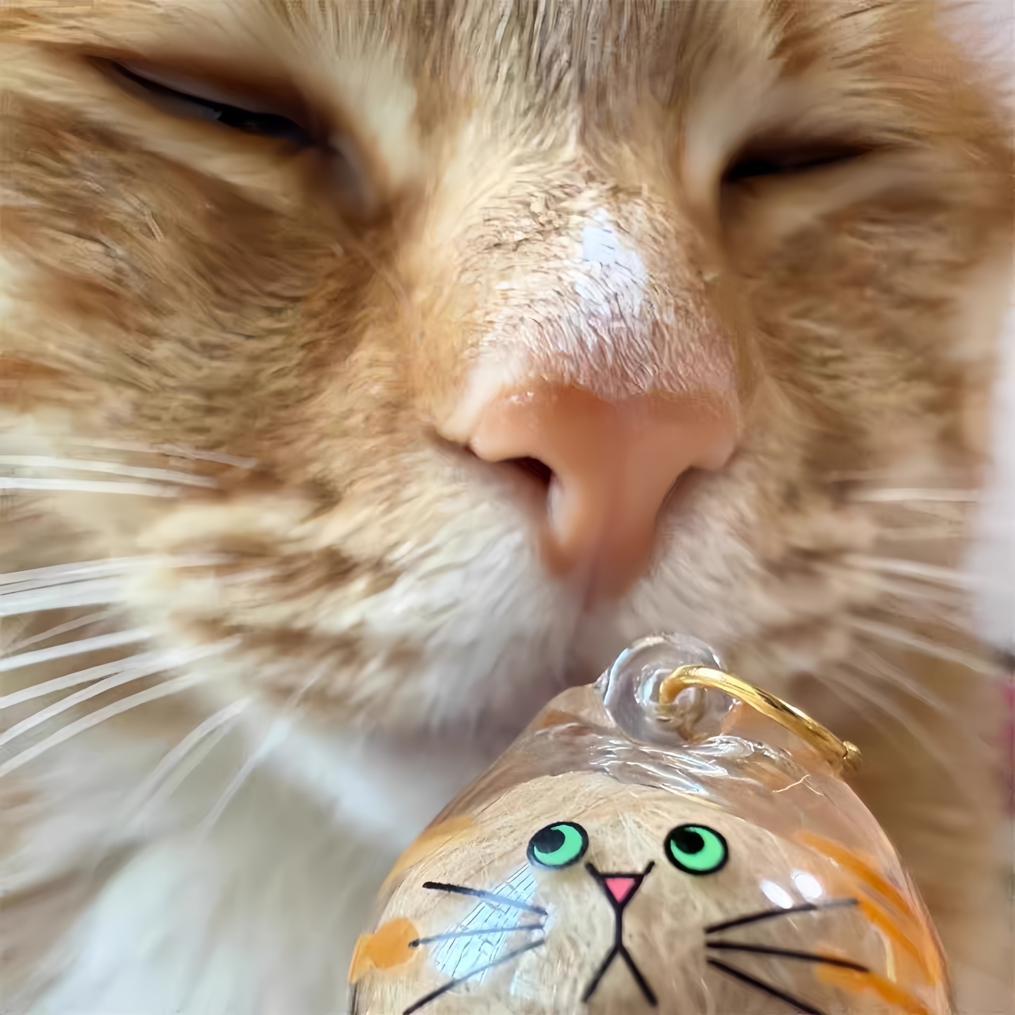 透明な猫の毛の記念品キーホルダーメモリアル収納ボックスペットの毛のための猫愛好家への感傷的な贈り物