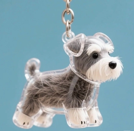 犬の毛のコレクターキーホルダーバッグチャームメモリアル収納ボックスセンチメンタルペットの毛の保管に最適犬好きへのギフト - 