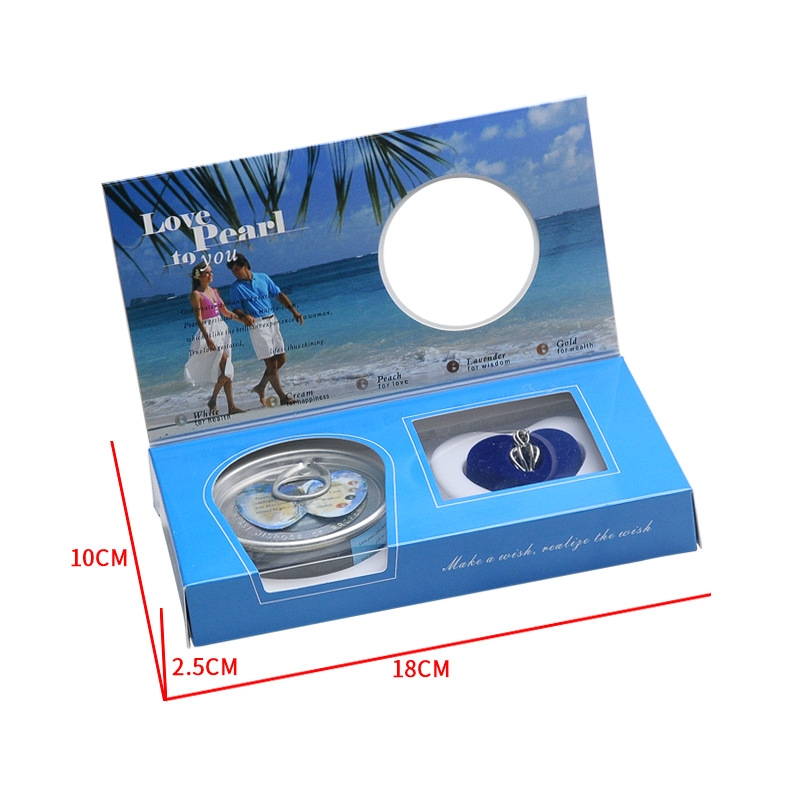 彼女へのサプライズdiyクラムパールペンダントネックレスギフトボックスを開けよう