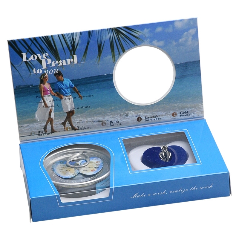 彼女へのサプライズdiyクラムパールペンダントネックレスギフトボックスを開けよう