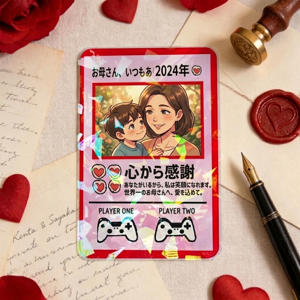 母の日 プレゼント写真入り TCGスタイル カスタムカード