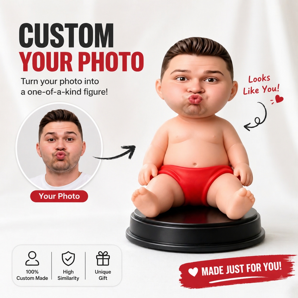 カスタムスクイーズデスクフィギュアパーソナライズされた顔のオーナメント柔らかいtpr砂入りストレス解消ディスプレイ玩具面白いデスクトップ装飾ギフト