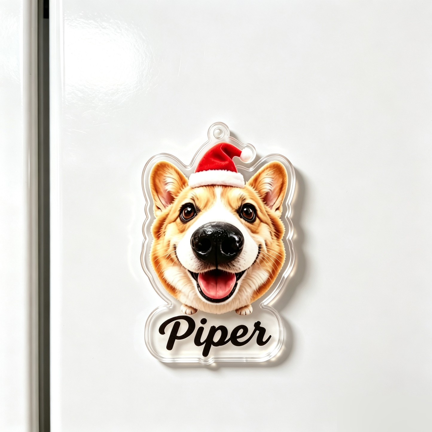 カスタム犬の鼻型クリスマススクイーズ冷蔵庫マグネット – ペットの顔と名前をパーソナライズ,犬好きへのかわいいホリデーギフト