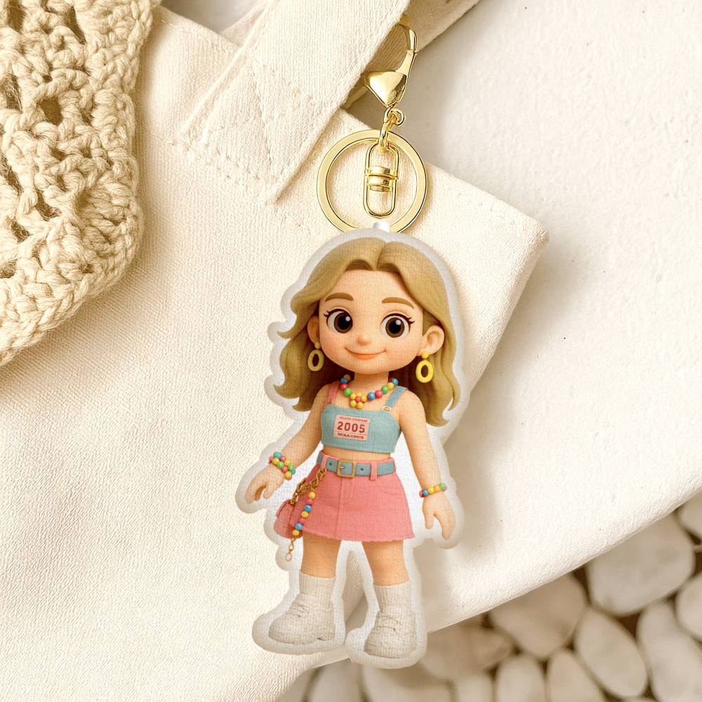 パーソナライズされたかわいい人形のフィギュアキーホルダー パーソナライズされたかわいい人形のキーホルダー かわいいミニ漫画キャラクターキーホルダー - 