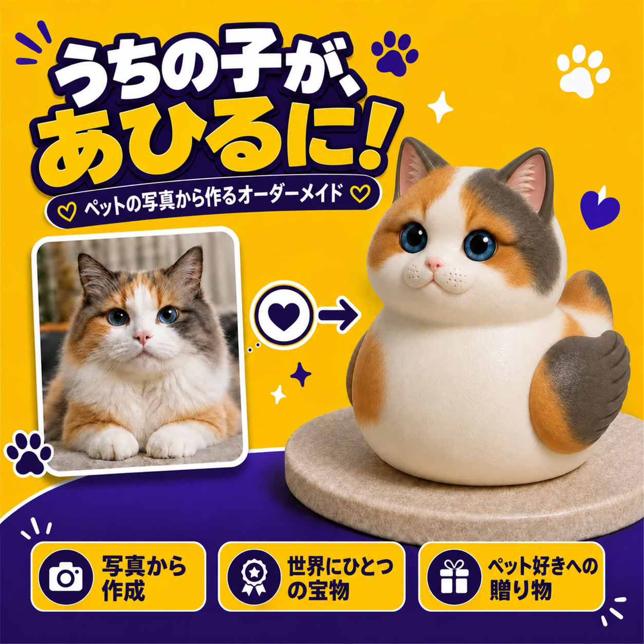 写真からのカスタム 3D ペット アヒルの置物,ペット愛好家へのパーソナライズされた記念品,ペット飼育者への最高のギフト