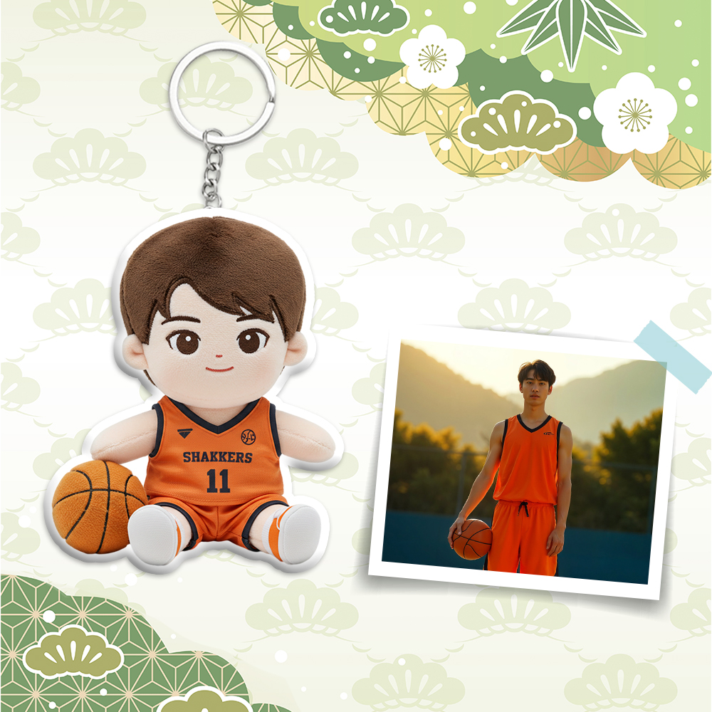 父の日の贈り物カスタム写真ぬいぐるみ人形キーチェーン パーソナライズされた漫画ミニミーぬいぐるみキーチェーン 