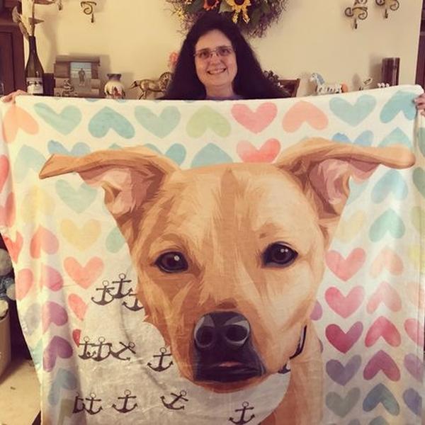 Custom Dog Blanket Personalized Pet Photo Blanket