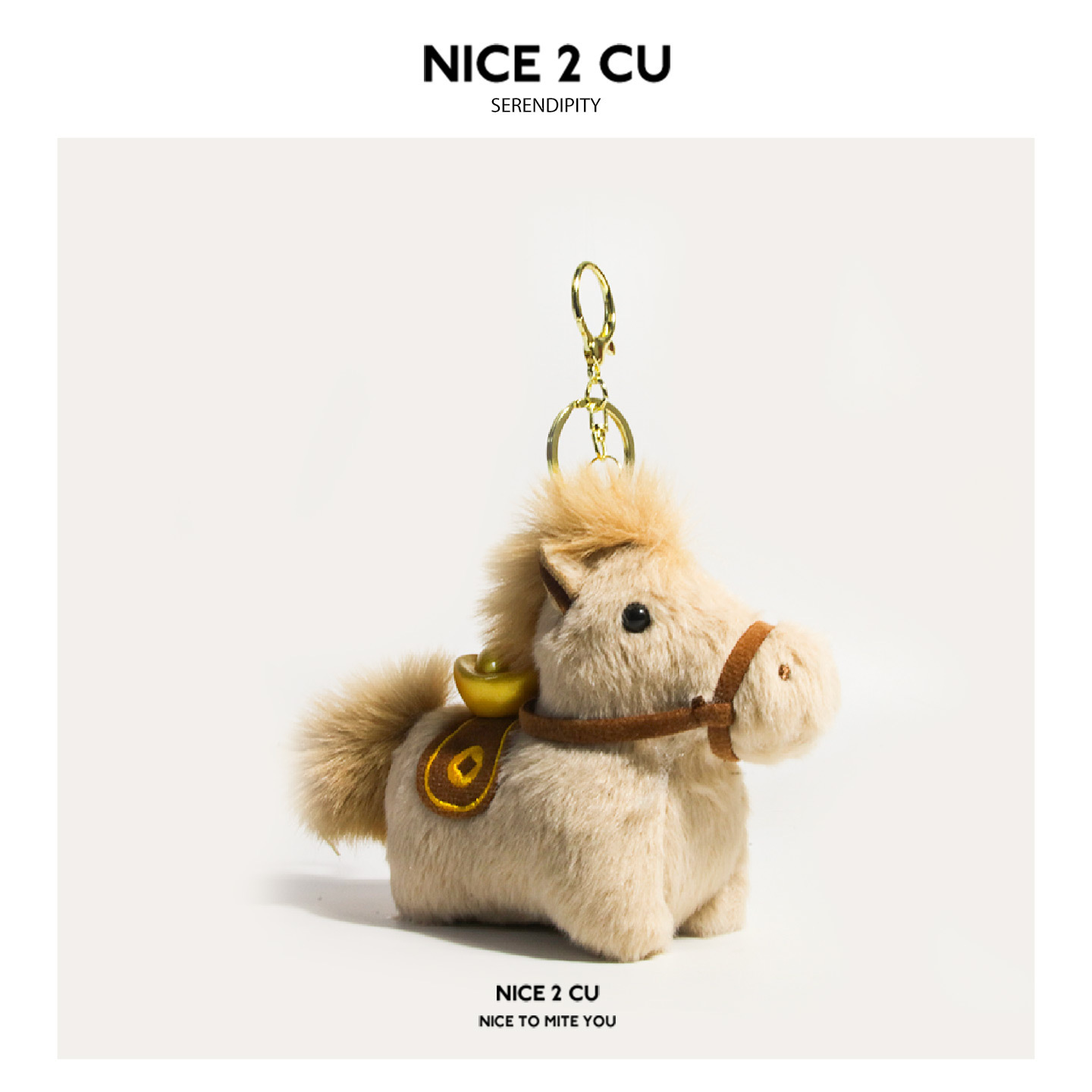 馬年ラッキーキーホルダー 2026 新年ギフト 彼へのポニーチャーム