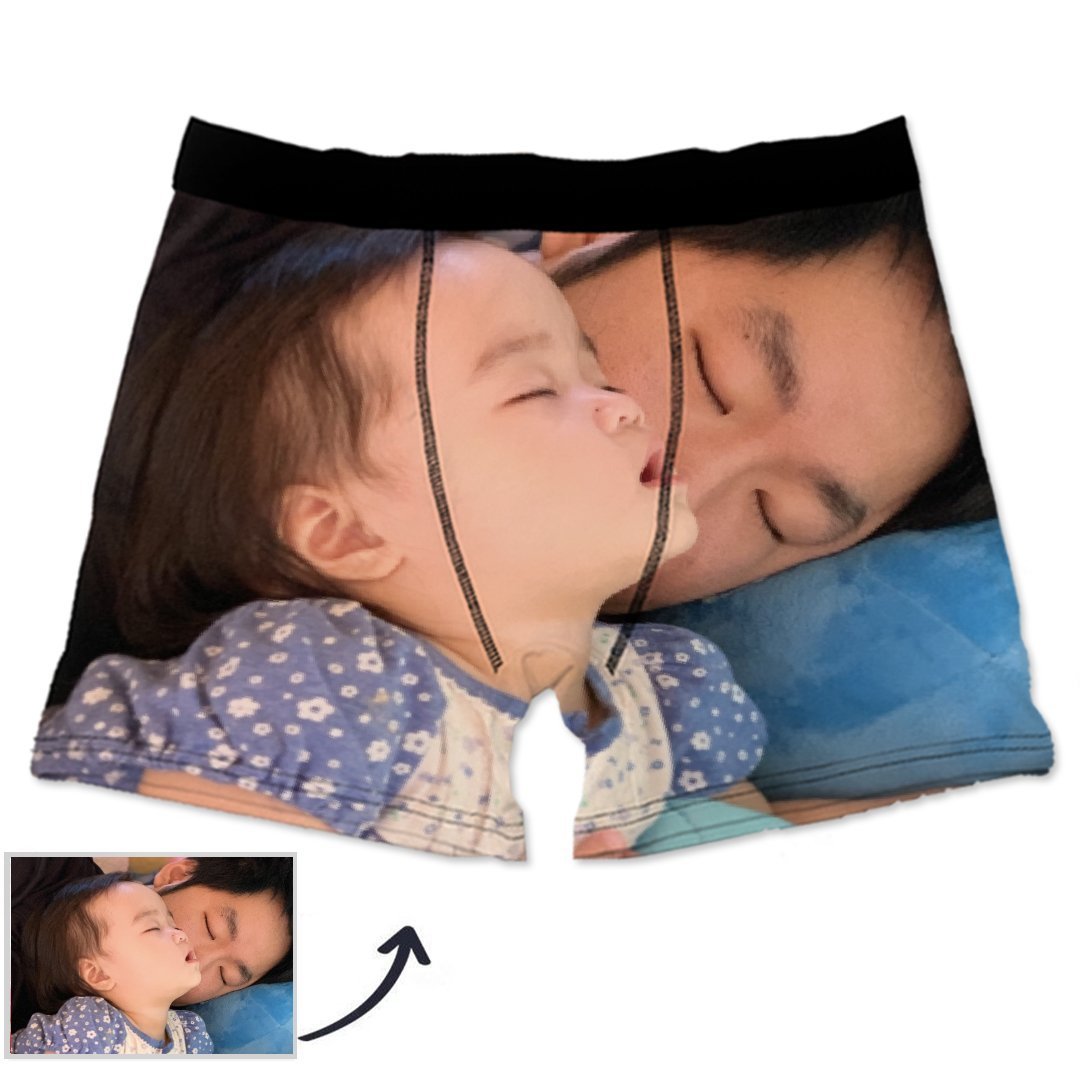 クリスマスプレゼント新年プレゼントオリジナルメンズボクサーパンツおもしろいおしゃれかわいい顔写真入り男性ボクサーパンツオーダーメイドボクサーパンツ男性にプレゼントカスタムボクサーパンツ誕生日結婚お祝いプレゼント-写真入カスタムボクサーパンツ