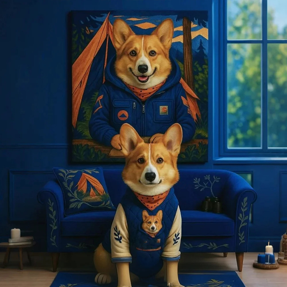 カスタム犬ドーパミンカラーアートポスターあなたのペットアートデザインホームデコレーション - MademineJP