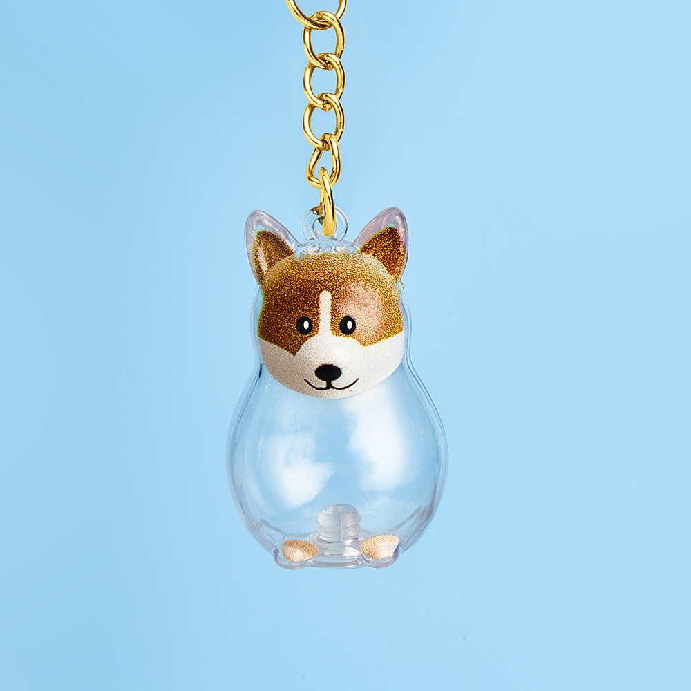 犬の毛のコレクターキーホルダーバッグチャームメモリアル収納ボックスセンチメンタルペットの毛の保管に最適犬好きへのギフト - 