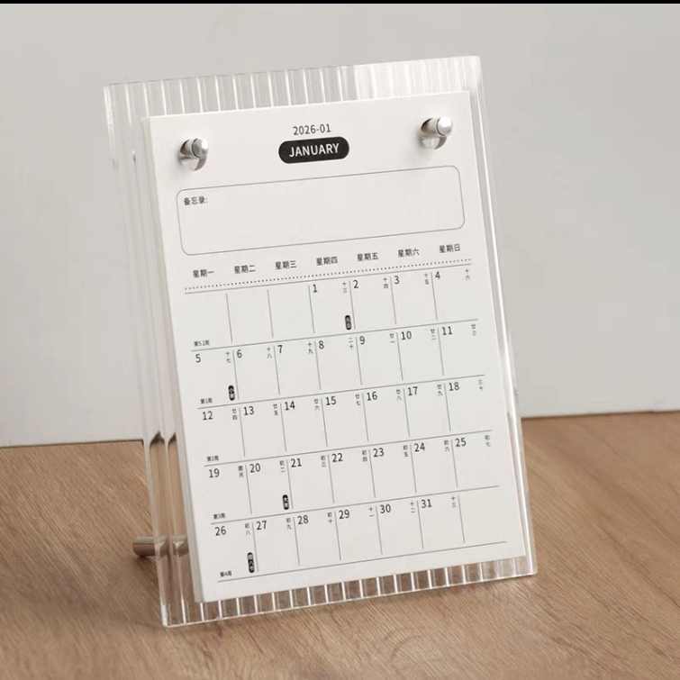 2026年 木製デスクカレンダー 新年ギフト 2026年 デスクトップオーナメント