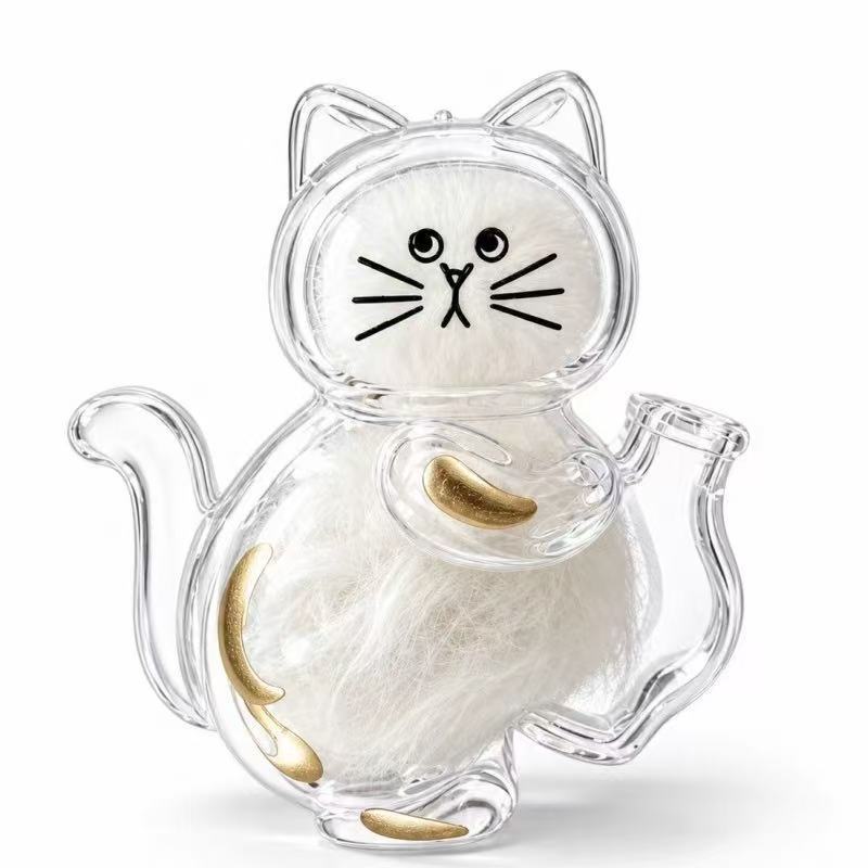 かわいい猫のひげホルダー冷蔵庫マグネット透明ペット毛皮記念品ボックス猫記念ヘア保管キティ型ギフト猫愛好家のため