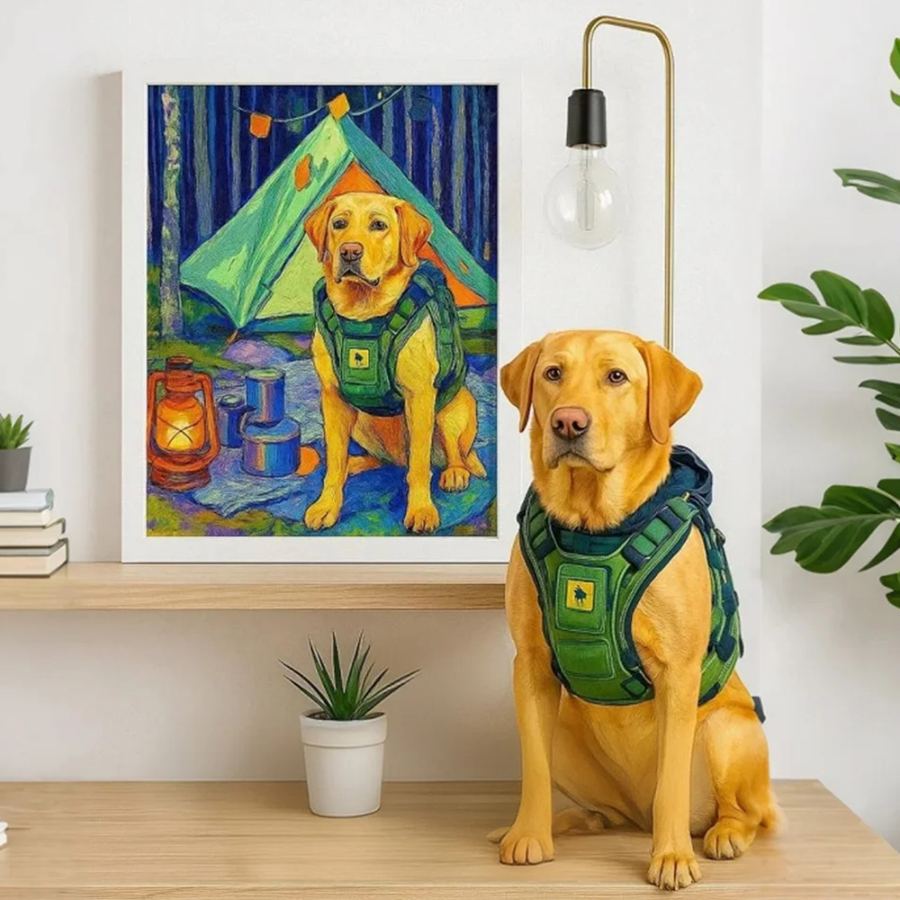 カスタム犬ドーパミンカラーアートポスターあなたのペットアートデザインホームデコレーション - MademineJP