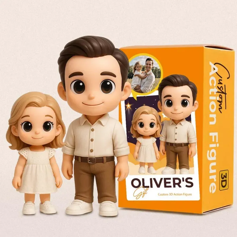 あなたの写真からのカスタムアクションおもちゃパーソナライズされたおもちゃフィギュアカスタム 3D アクションフィギュアお母さんへのギフト - GetPhotoBanketJP