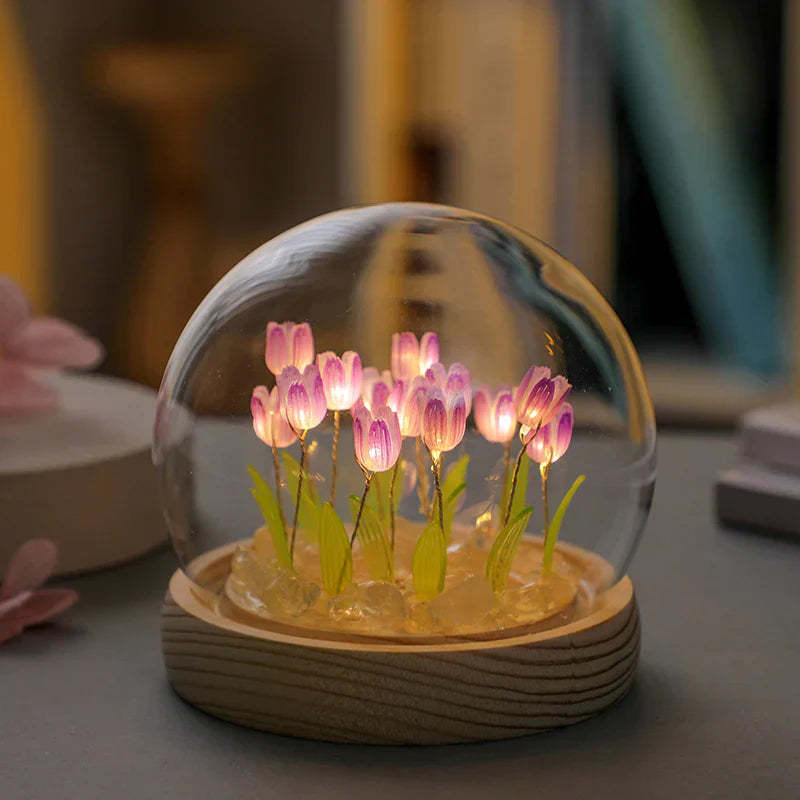 チューリップフラワーナイトライトdiy 愛へのロマンチックな手作りギフト