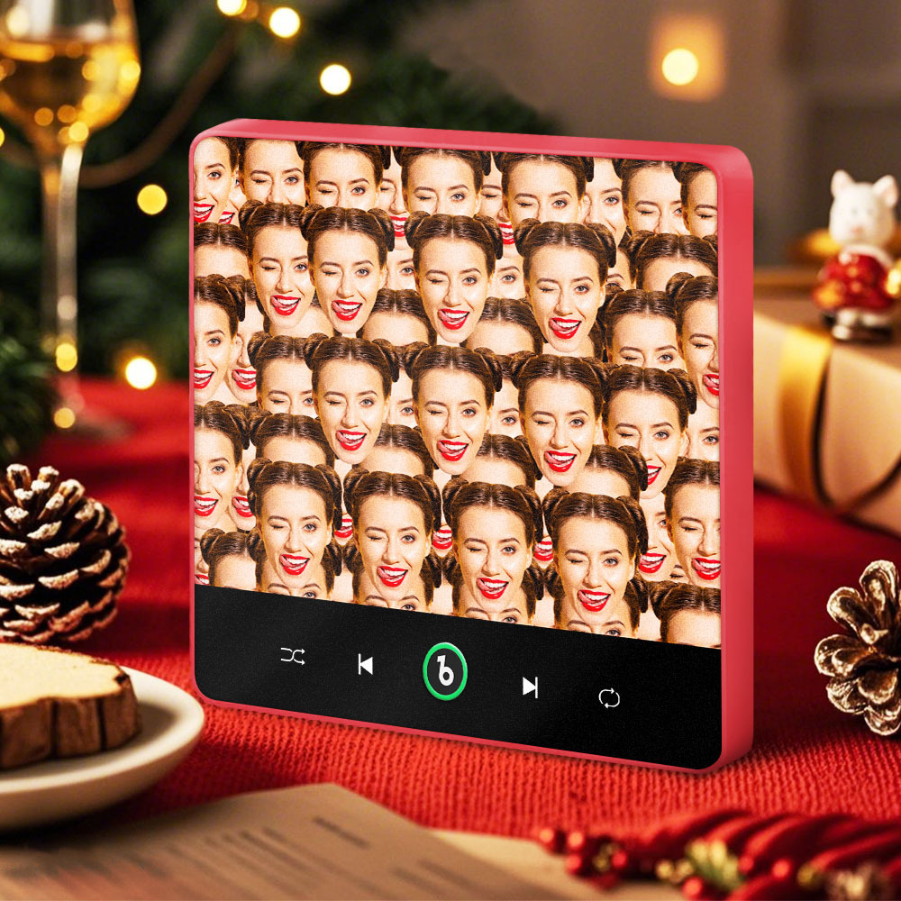 カスタムフェイス音楽冷蔵庫用マグネット パーソナライズされた音楽マグネット 彼へのクリスマスプレゼントに最適 -