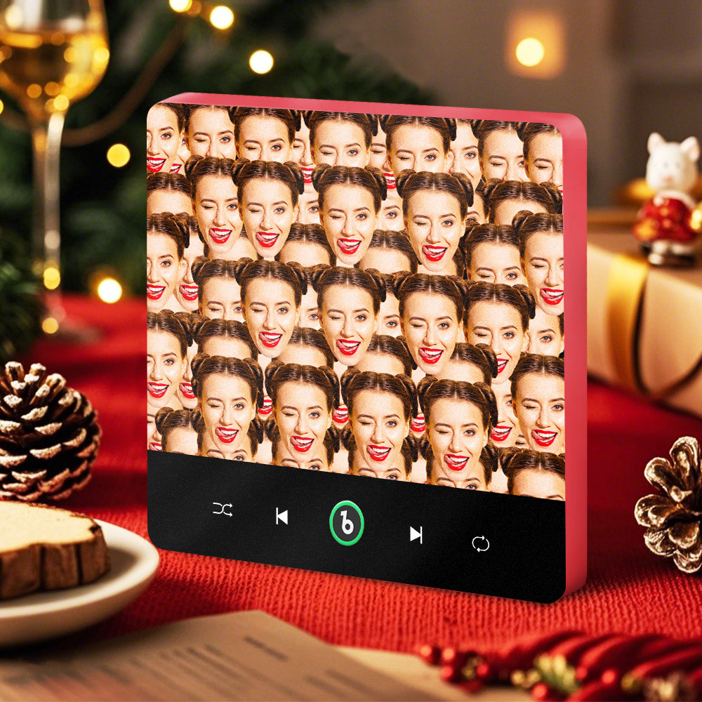 カスタムフェイス音楽冷蔵庫用マグネット パーソナライズされた音楽マグネット 彼へのクリスマスプレゼントに最適 -