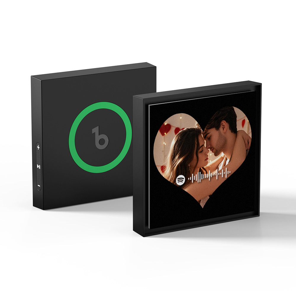 カスタム Spotify 音楽 & 写真冷蔵庫用マグネットは 1 ~ 6 フレームのアートと曲をカスタマイズできます - 