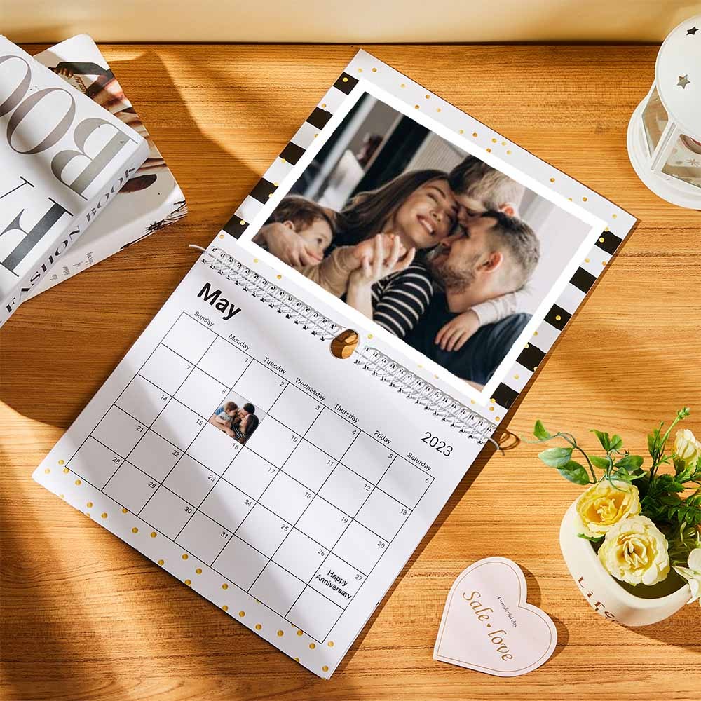 カスタム壁掛けフォトカレンダーお父さんに喜ばれる