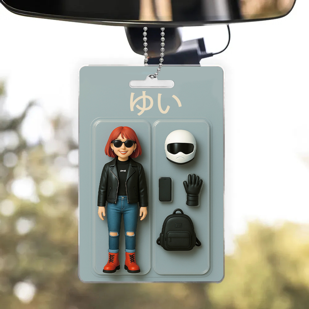 2d効果アクションフィギュアパックパッケージおもちゃ箱スタイルのアートギフトパーソナライズされたアクリルカーハンガーママへのギフト