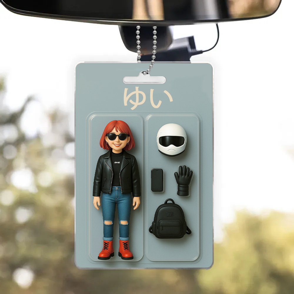 2d効果アクションフィギュアパックパッケージおもちゃ箱スタイルのアートギフトパーソナライズされたアクリルカーハンガーママへのギフト