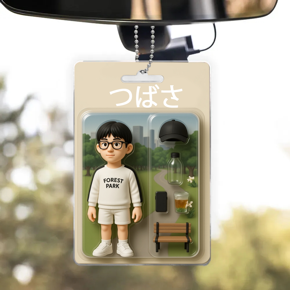 3d 効果アクションフィギュアパック包装おもちゃ箱スタイルアートギフトパーソナライズされたアクリル車のハンガー