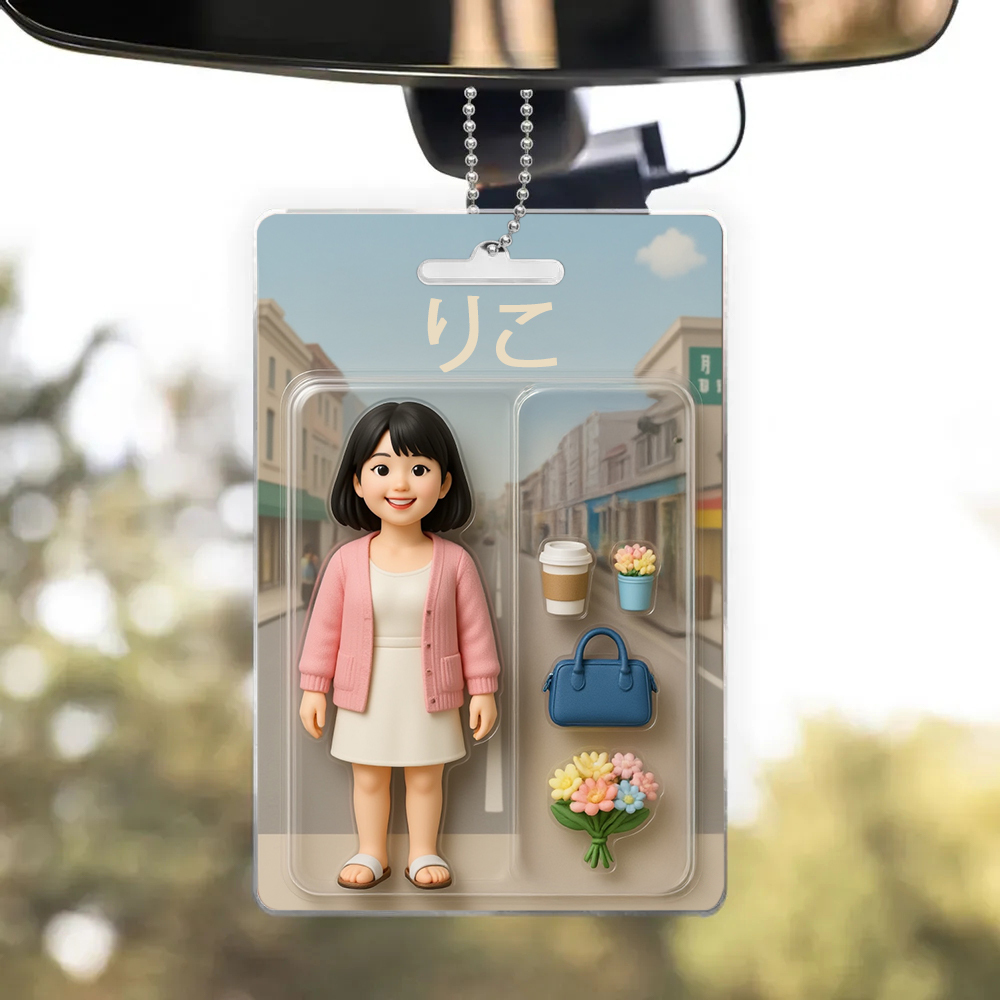 3d 効果アクションフィギュアパック包装おもちゃ箱スタイルアートギフトパーソナライズされたアクリル車のハンガー