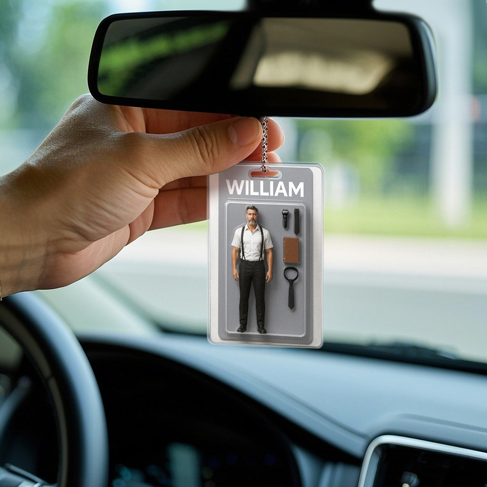 フルボディカスタマイズ可能なアクションフィギュアパックパッケージおもちゃ箱スタイルのアートギフトパーソナライズされたアクリルカーハンガーギフト彼へ