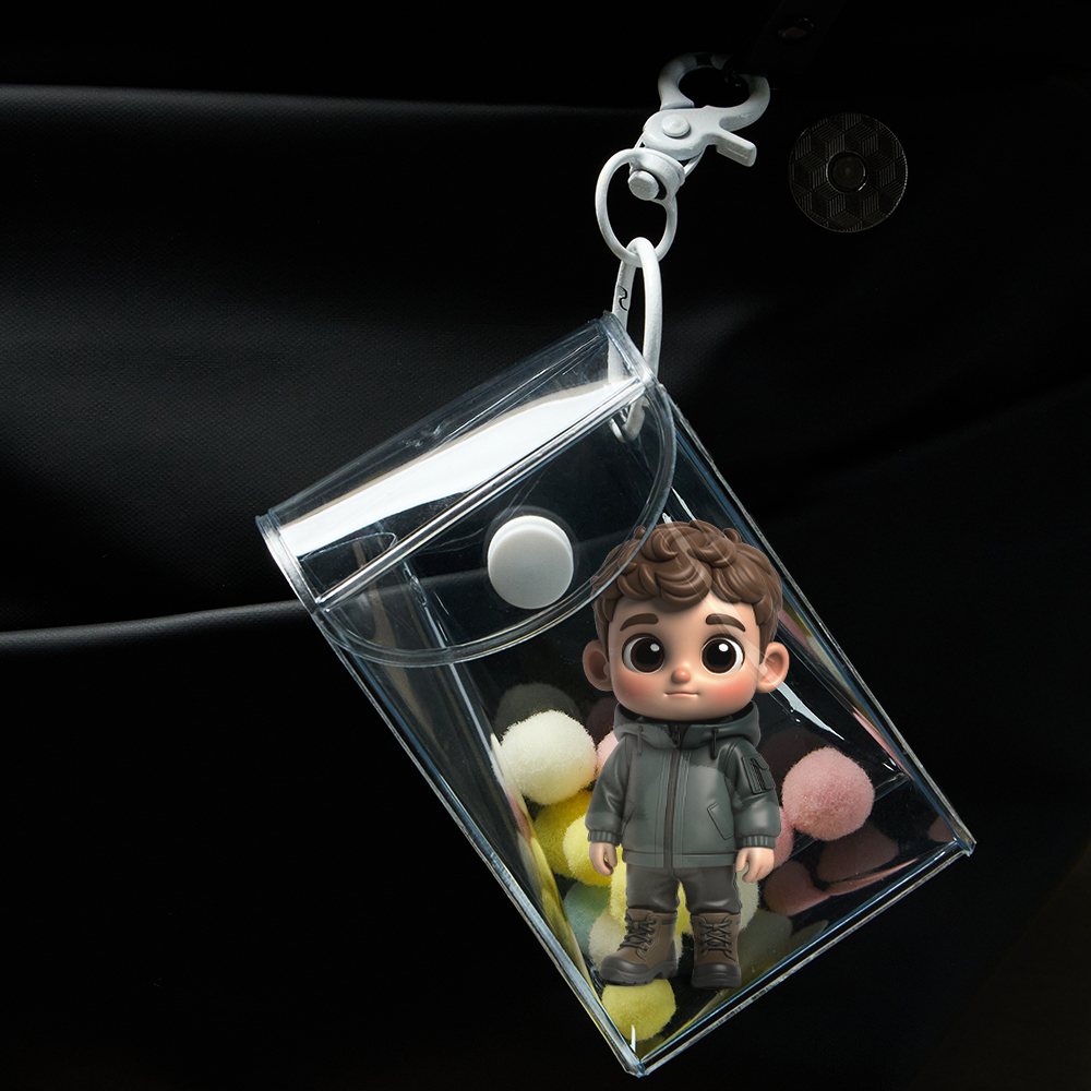 バックパックバディミニフィギュア - 実写画像から作られたパーソナライズされた3dキーホルダー -