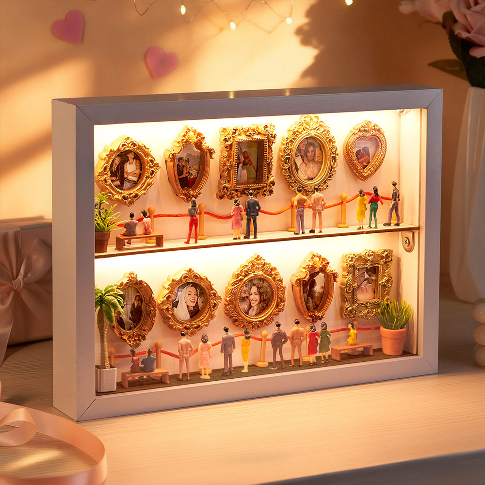 パーソナライズされた「museum Of Us」フレーム.彼女へのカスタムフォトカップルギフト.ミニミュージアムギフト.バレンタインデーギフトに最適. - 