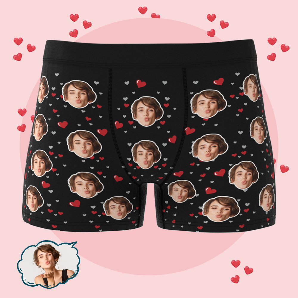 恋人のためのカスタムフォト下着 パーソナライズされた写真下着 バレンタインデーギフト