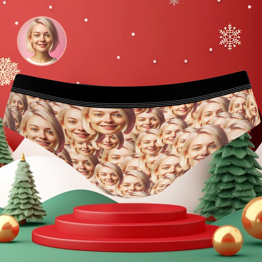カスタムフェイスボクサー パーソナライズされたフェイスボクサー 恋人のためのクリスマスフォトボクサー -