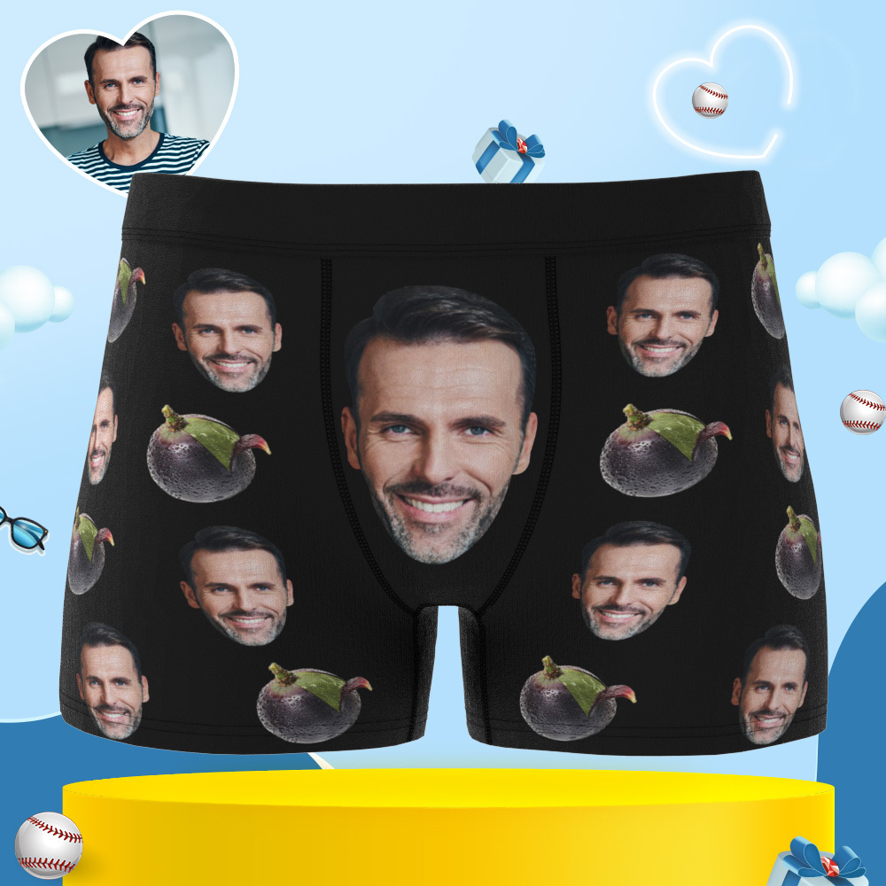 カスタムフェイス下着 パーソナライズ写真ボクサーショーツ カスタム写真ボクサー - MademineJP
