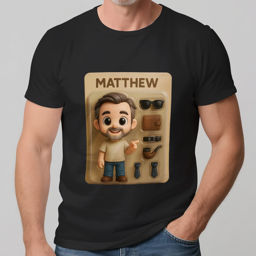 おもちゃ箱風tシャツ,カスタム2d効果アクションフィギュアシャツ,パーソナライズキャラクターデザインシャツ,カスタム2dシャツギフト