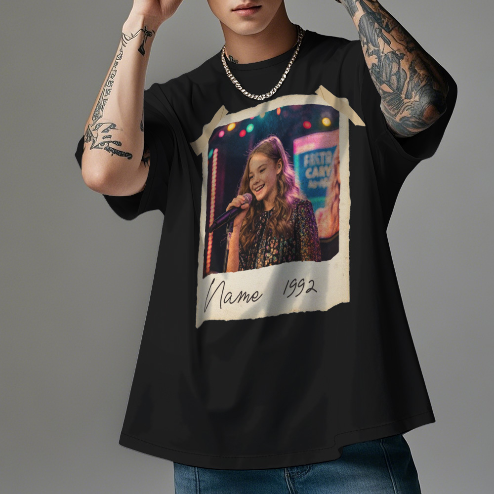 カスタムヴィンテージ写真と年号入りシャツ 写真入りカスタムシャツ パーソナライズされた誕生日プレゼント カスタムヴィンテージバースデーシャツ