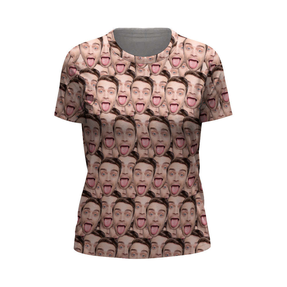 カスタムフォトTシャツ－写真入り可能なオリジナルTシャフェイスマッシュギフト
