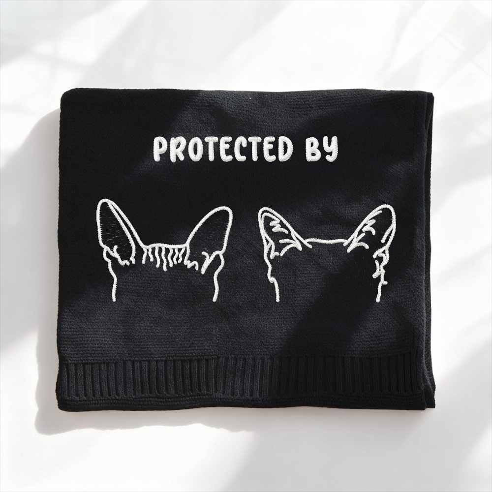 ペット愛好家のためのカスタム刺繍ペット肖像織りスカーフパーソナライズ犬用マフラー - 