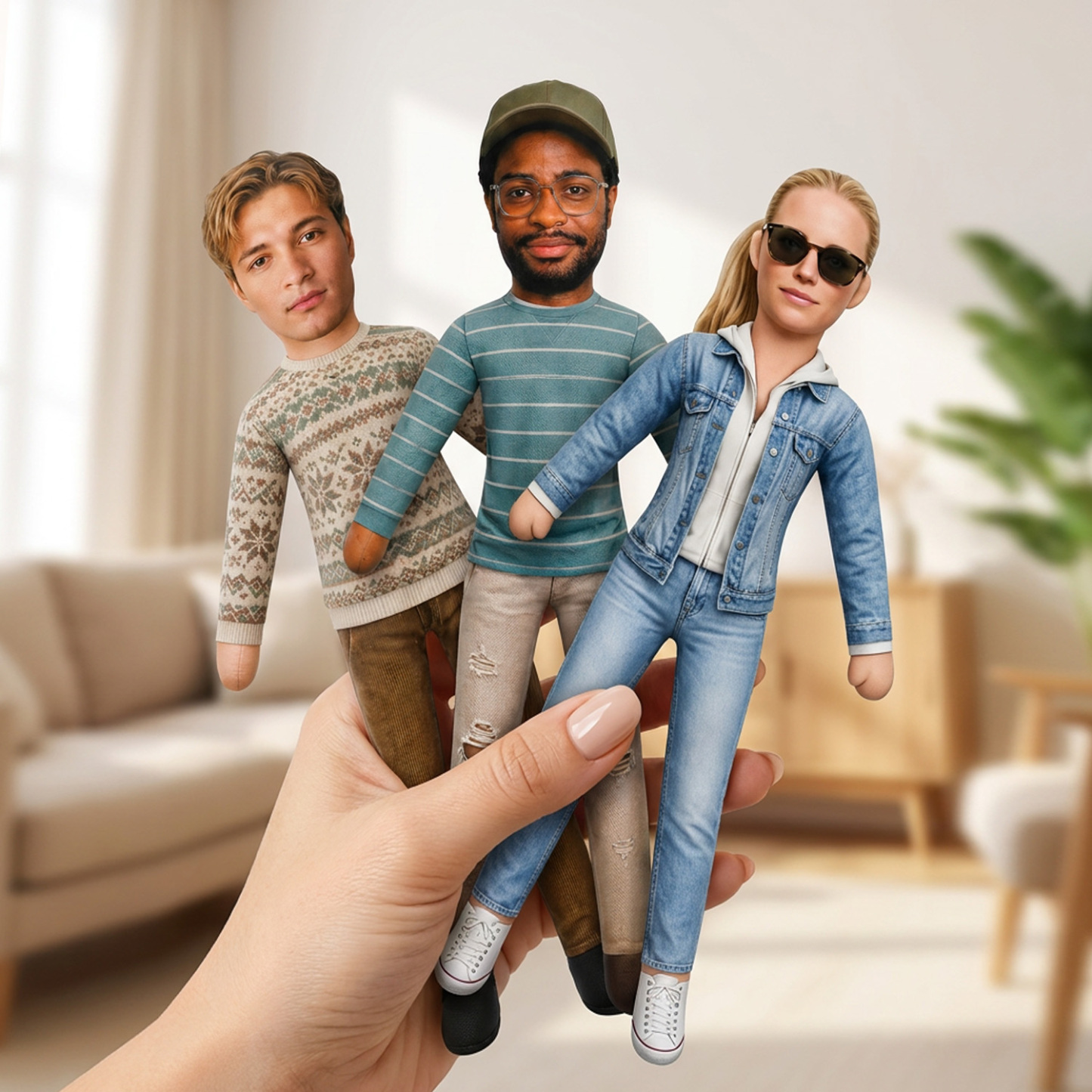ポーズ可能なボディを備えたカスタム Mini Me 人形 – 友人へのカスタム人形ギフト カスタム醜い人形 カスタム写真付きぬいぐるみ - GetPhotoBanketJP