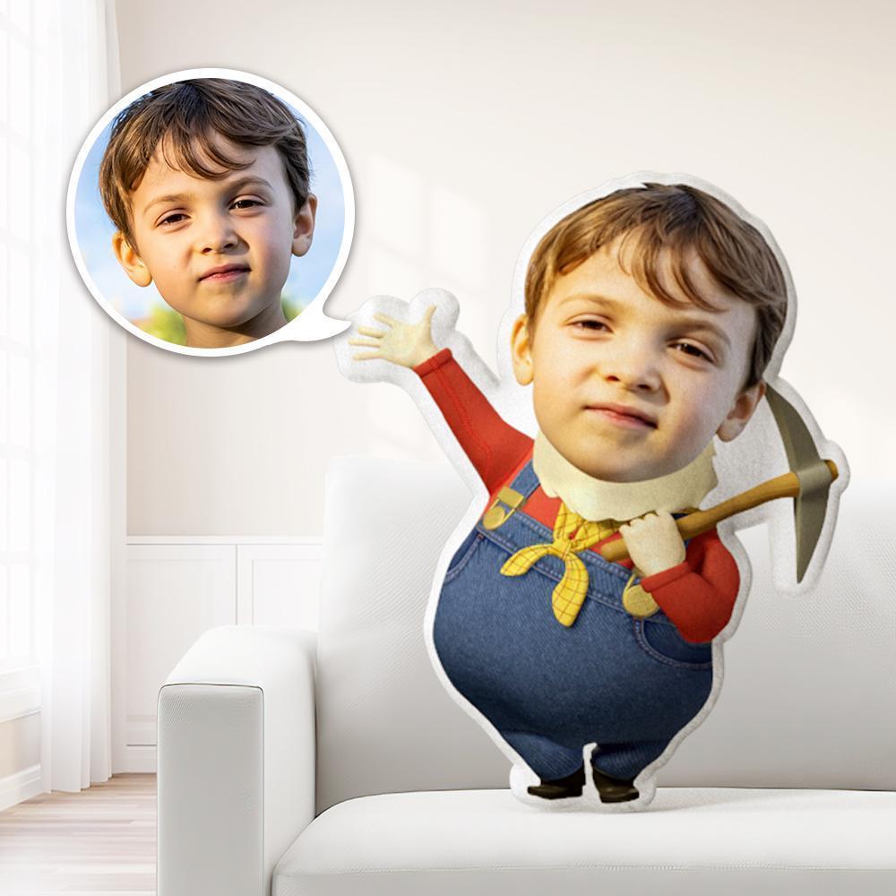 パーソナライズされた写真の顔の枕カスタムプリントコスチューム人形ミニマムユニークなギフト臭いピートプロスペクター