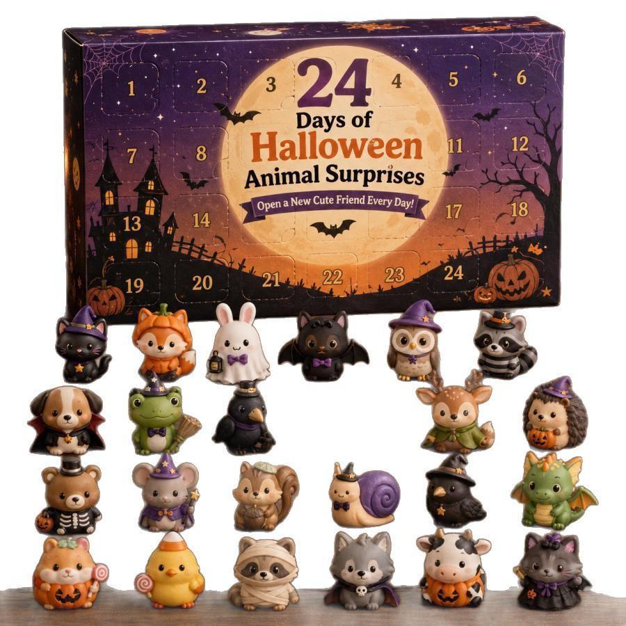 ハロウィン アドベントカレンダー 24日間｜ミニフィギュア カウントダウンカレンダー ブラインドボックス ハロウィン飾り コレクション