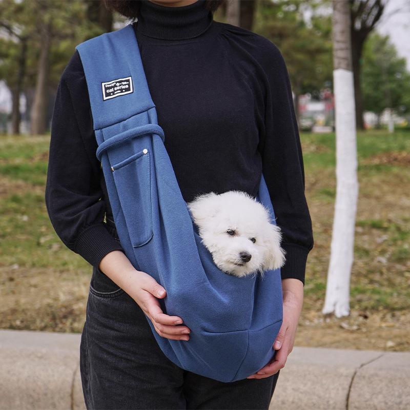 イニシャル入りペットキャリーバッグ｜小型犬・猫用カスタム斜めがけショルダーバッグ ペットお出かけバッグ
