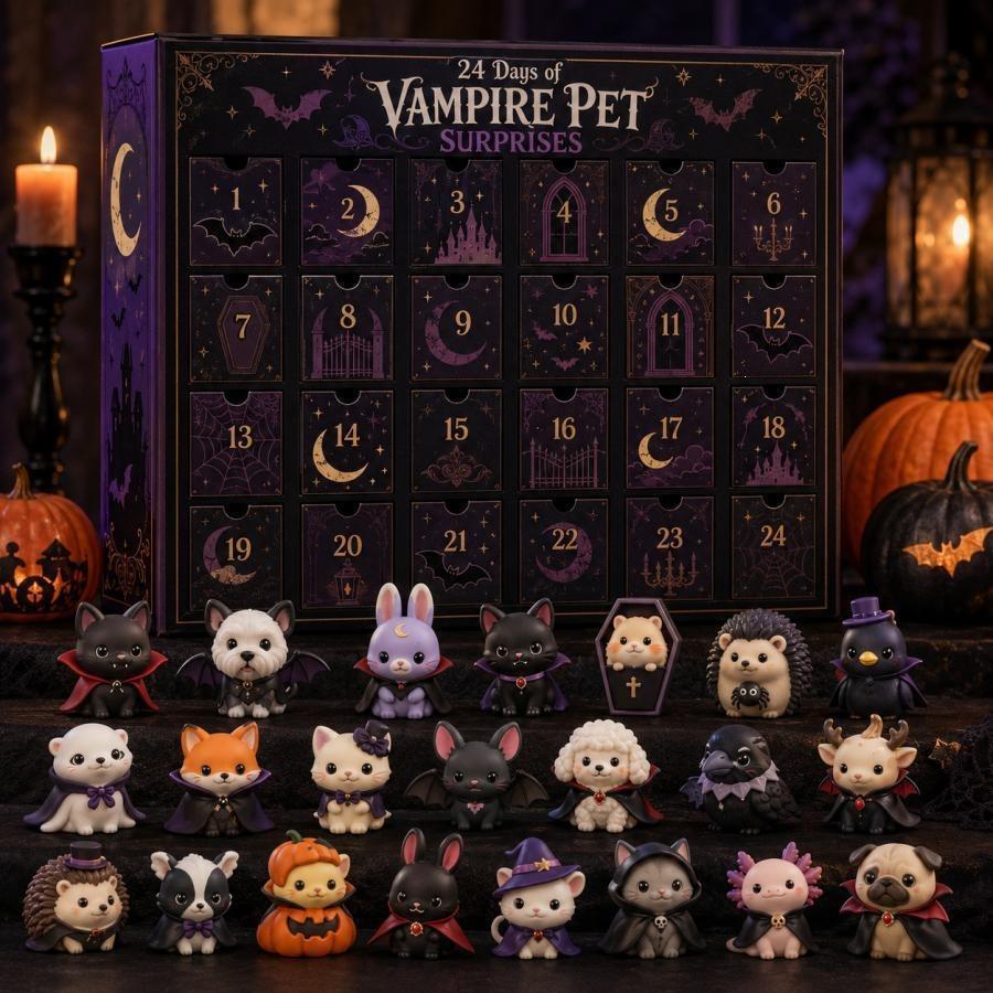 ハロウィン アドベントカレンダー 24日間｜ミニフィギュア カウントダウンカレンダー ブラインドボックス ハロウィン飾り コレクション
